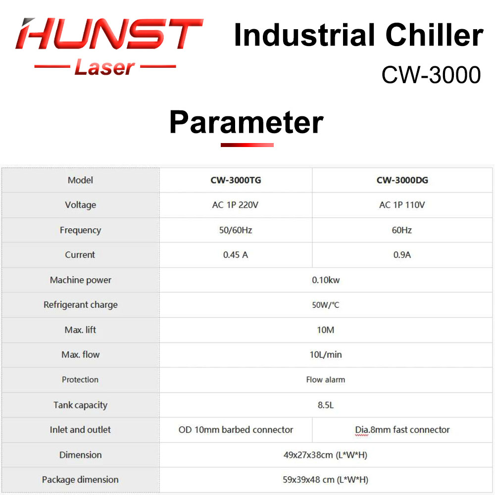 HUNST S&A CW3000 Industrial Wa - Laser Industrial Chiller review and price