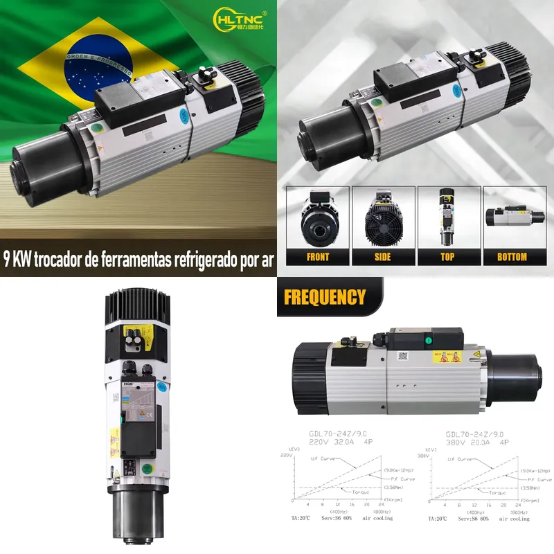 AP01 9KW ISO30 Air Cooled ATC  - Cnc Spindle Motor review and price