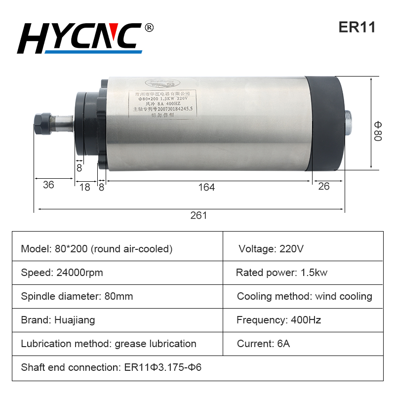 CNC Milling Spindle 1.5KW 220V - Cnc Spindle Motor review and price